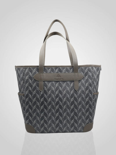 LEAF MONOGRAM - POCKET TOTE BAG GREEN