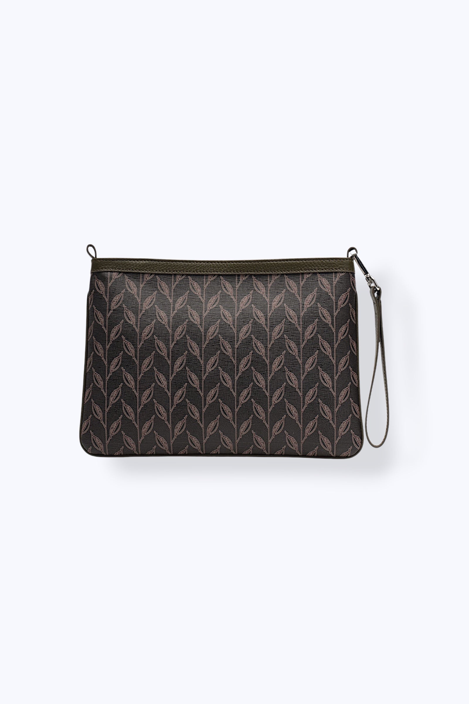 LEAF MONOGRAM - MINI CLUTCH -  YEŞİL