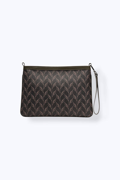 LEAF MONOGRAM - MINI CLUTCH -  YEŞİL