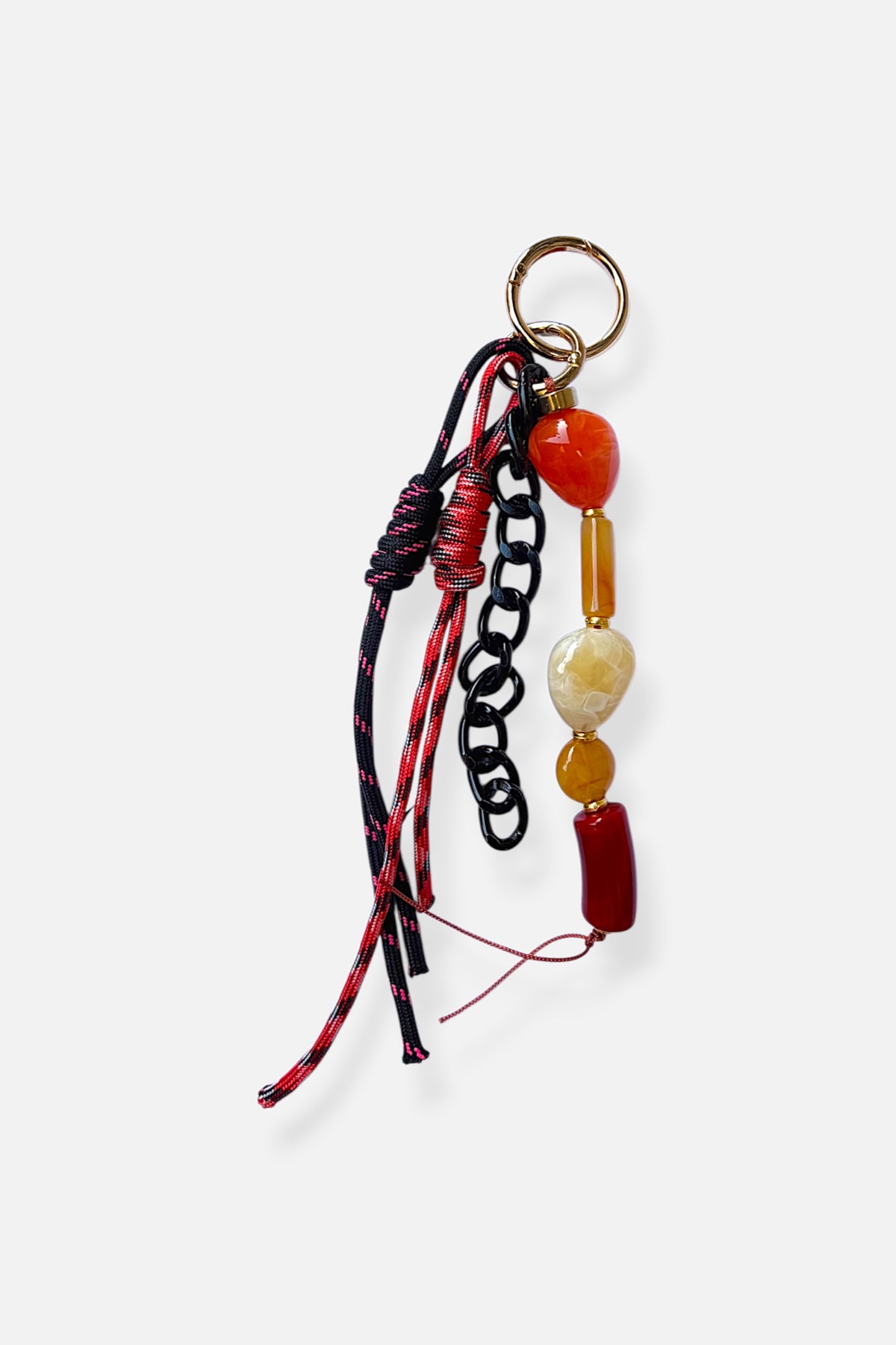  LEATHER TASSEL - BAG CHARM - RED