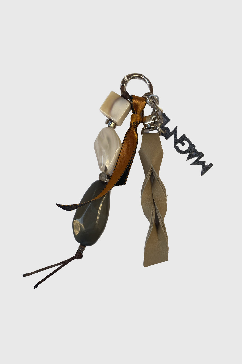 BAG CHARM - BROWN CREAM