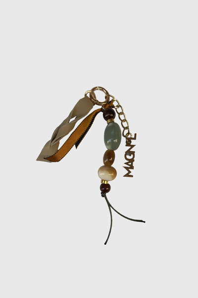 BAG CHARM - BROWN CREAM