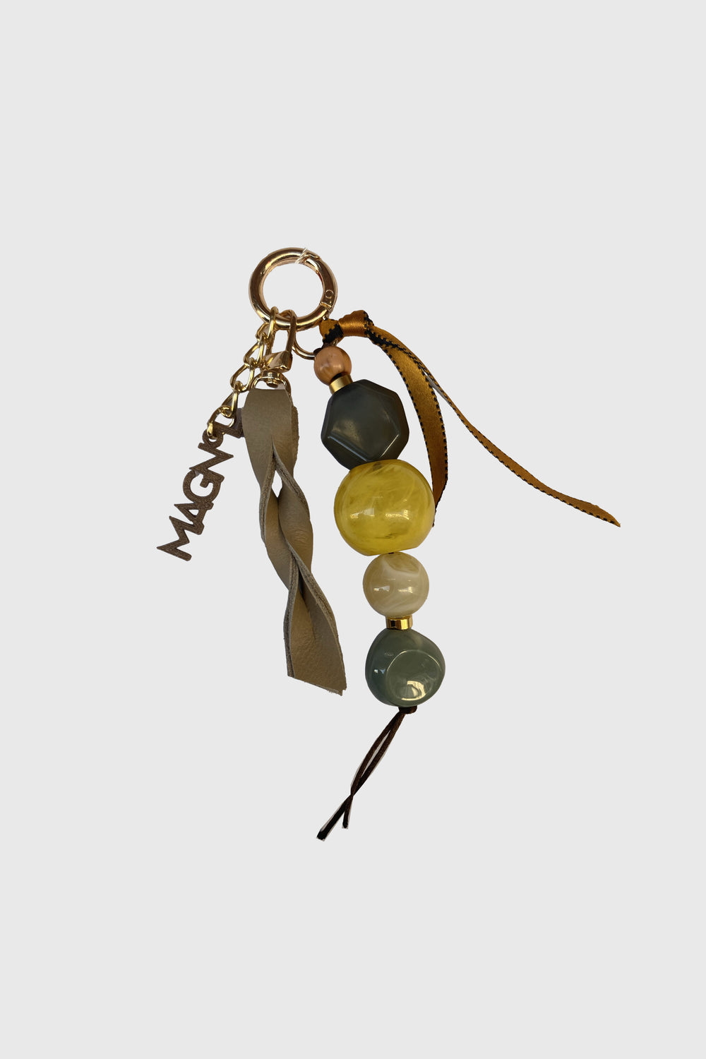 BAG CHARM - BROWN CREAM