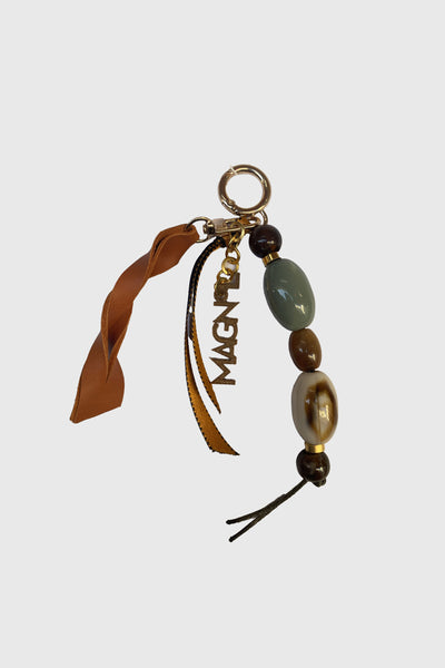 BAG CHARM - BROWN CREAM