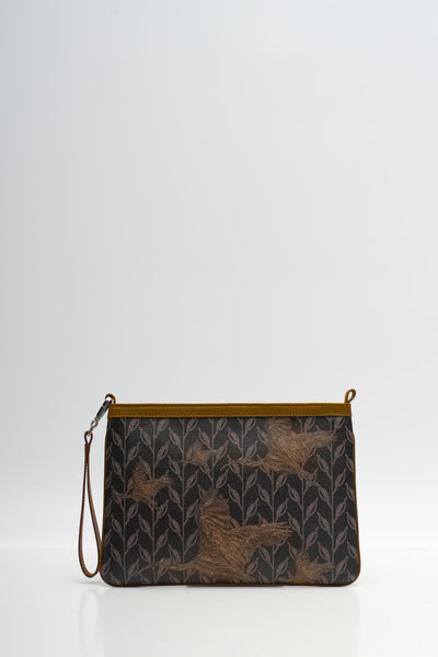 LEAF MONOGRAM - MINI CLUTCH - CRIMSON BEAK NOSTOS TABA